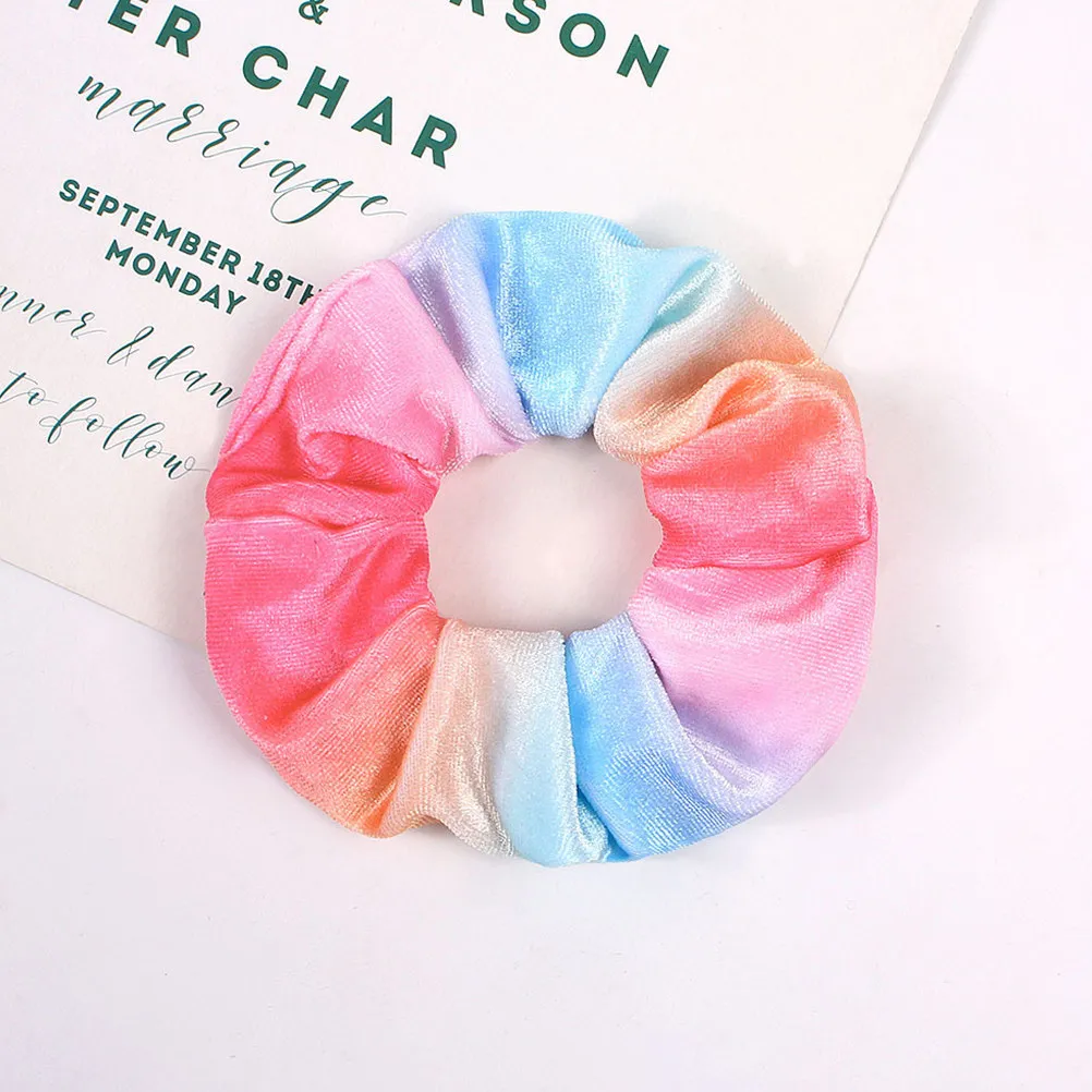 

Набор из 6 радужных резинок для волос для женщин: стильные держатели для хвоста, привлекательные, прочные, отличный подарок, аксессуары для волос