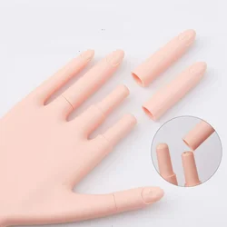 Adjustable False Finger Hands DIY Manicure with Gel Nail Practice Fingers Model Manicure FlexibleWear Flase Nail Tip Show Tools