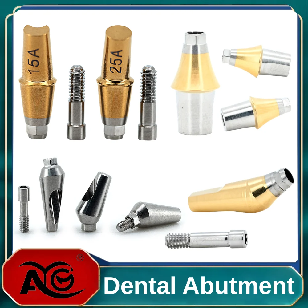 Dental Clinic Prosthetic Cemented Straight Abutments Fit Oss/Nob/Neo/Adin/Den Implant Titanium Alloy Reconstruction Components