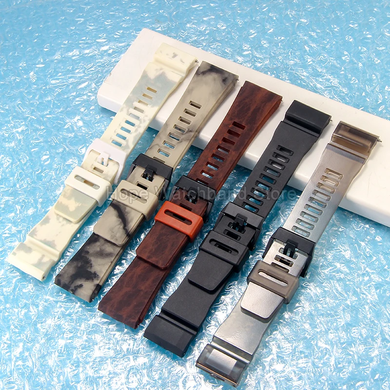 Гибкий, устойчивый к усталости, устойчивый к истиранию, не оставляющий следов смолы, ремешок для часов Casio GA-2200, 24 мм, прямой интерфейс, пластиковый корпус, пряжка