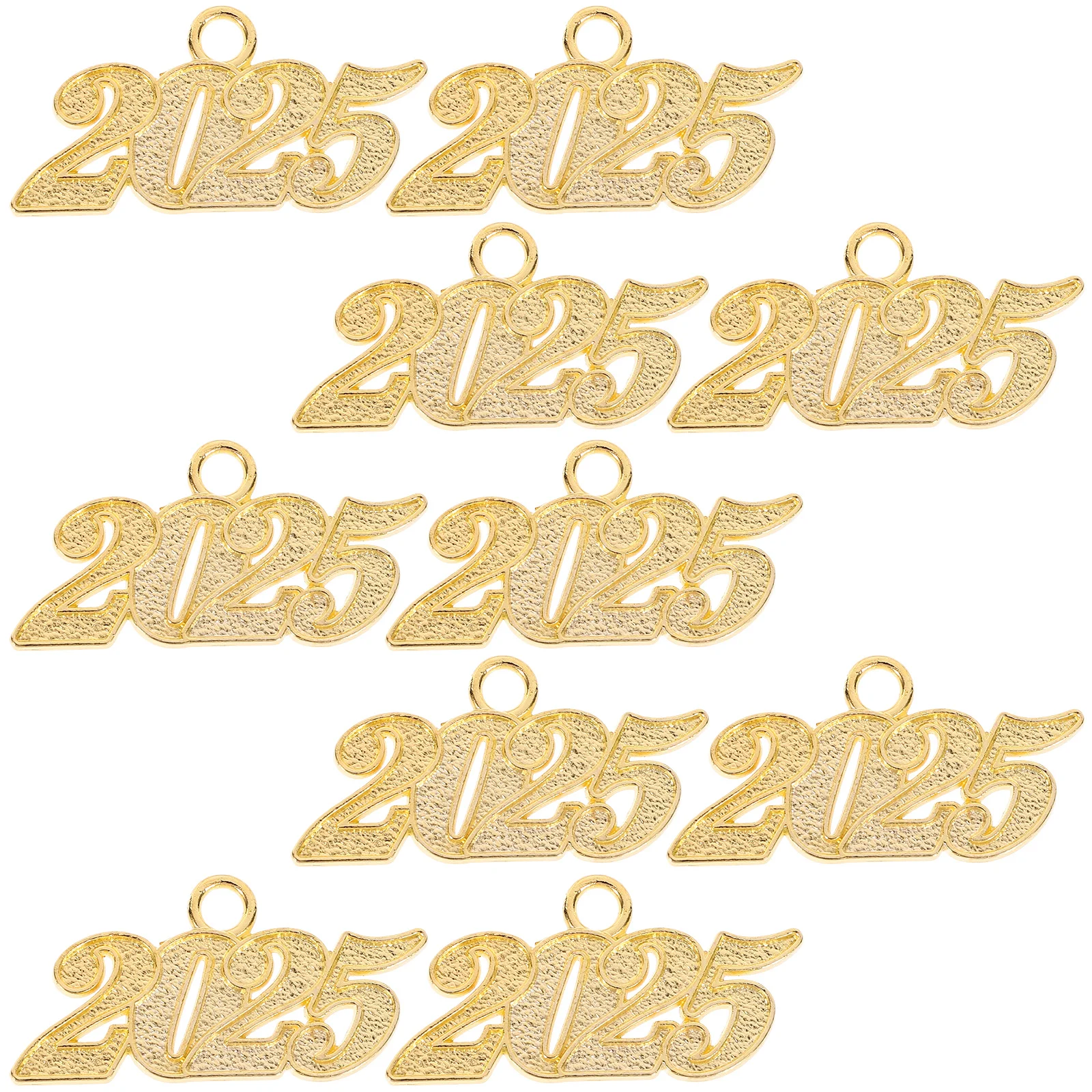 

10Pcs Alloy 2025 Number Charms Graduation Cap Pendant DIY Jewelry Making Necklace Bracelet Keychain Crafts Number Pendant