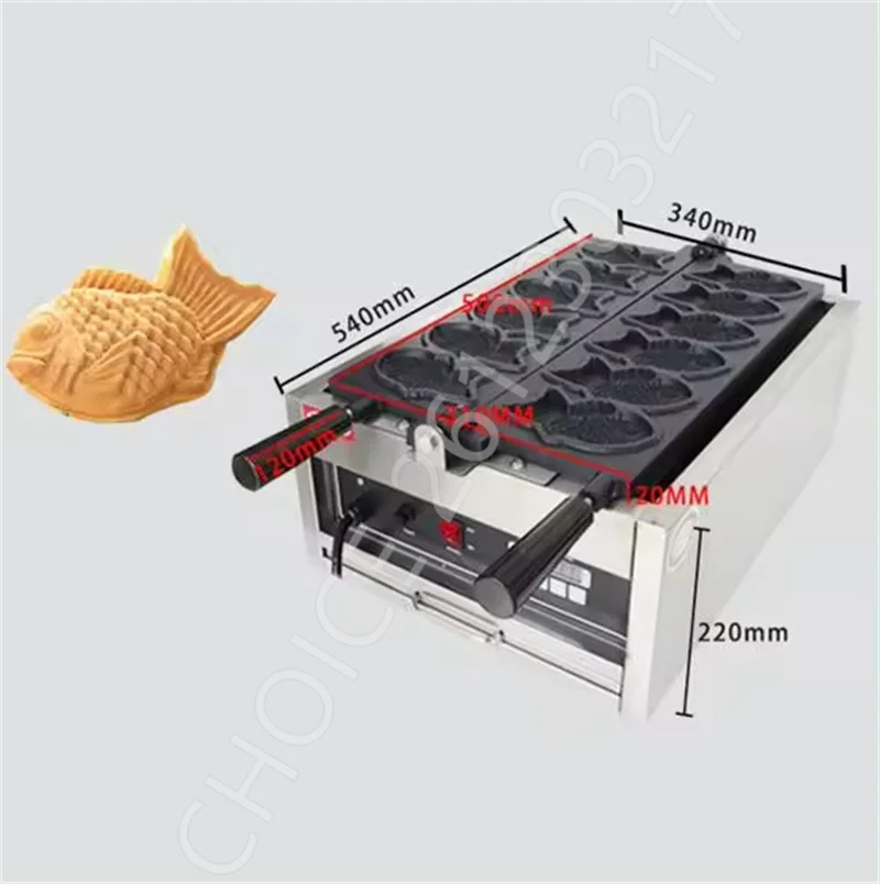 Antihaft-Werbung 12 stücke große Augen kleine Fisch Waffeleisen Mini Fisch geformte Waffeln Eisen kuchen Taiyaki Maing Maker Pfanne Ausrüstung