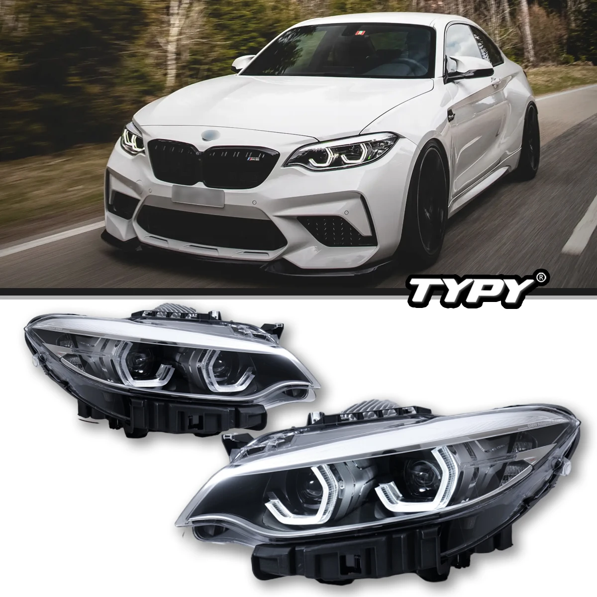 

TYPY Car Headlights For BMW 2 Series F22 2014-2019 LED Car Lamps Daytime Running Lights Dynamic Turn Signals Car Accessories