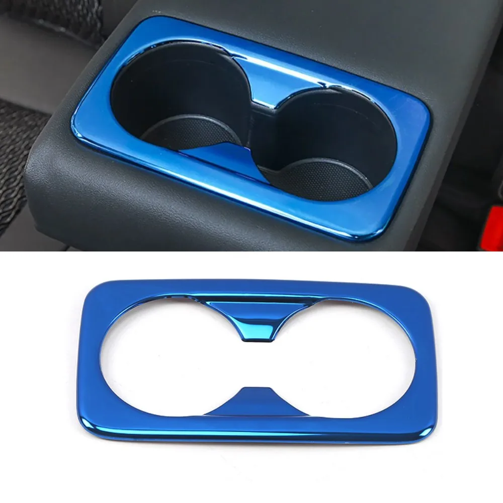 1 PCS Car rear water cup frame Decoration Cover Trim Sticker Stainless steel Car styling For KIA Ceed XCeed 2018 2019 Accessorie