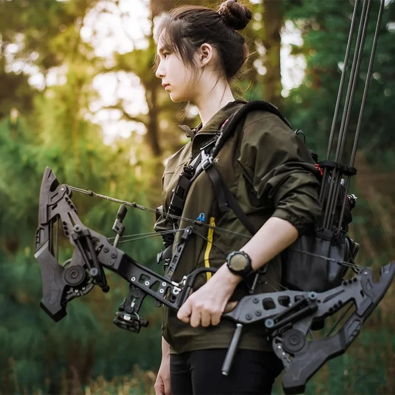 

Archery Steel Ball and Arrow Target Shooting Outdoor Hunting Small ATA Length Carbon Riser Dual-Purpose Compound Bow
