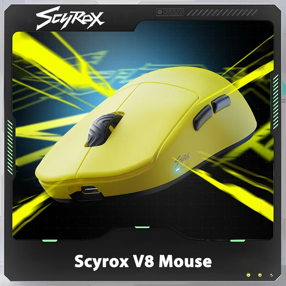 

Беспроводная мышь Scyrox V8 PAW3950 Nordic52840 8K FPS игровая мышь легкие индивидуальные игровые аксессуары подарок геймеру