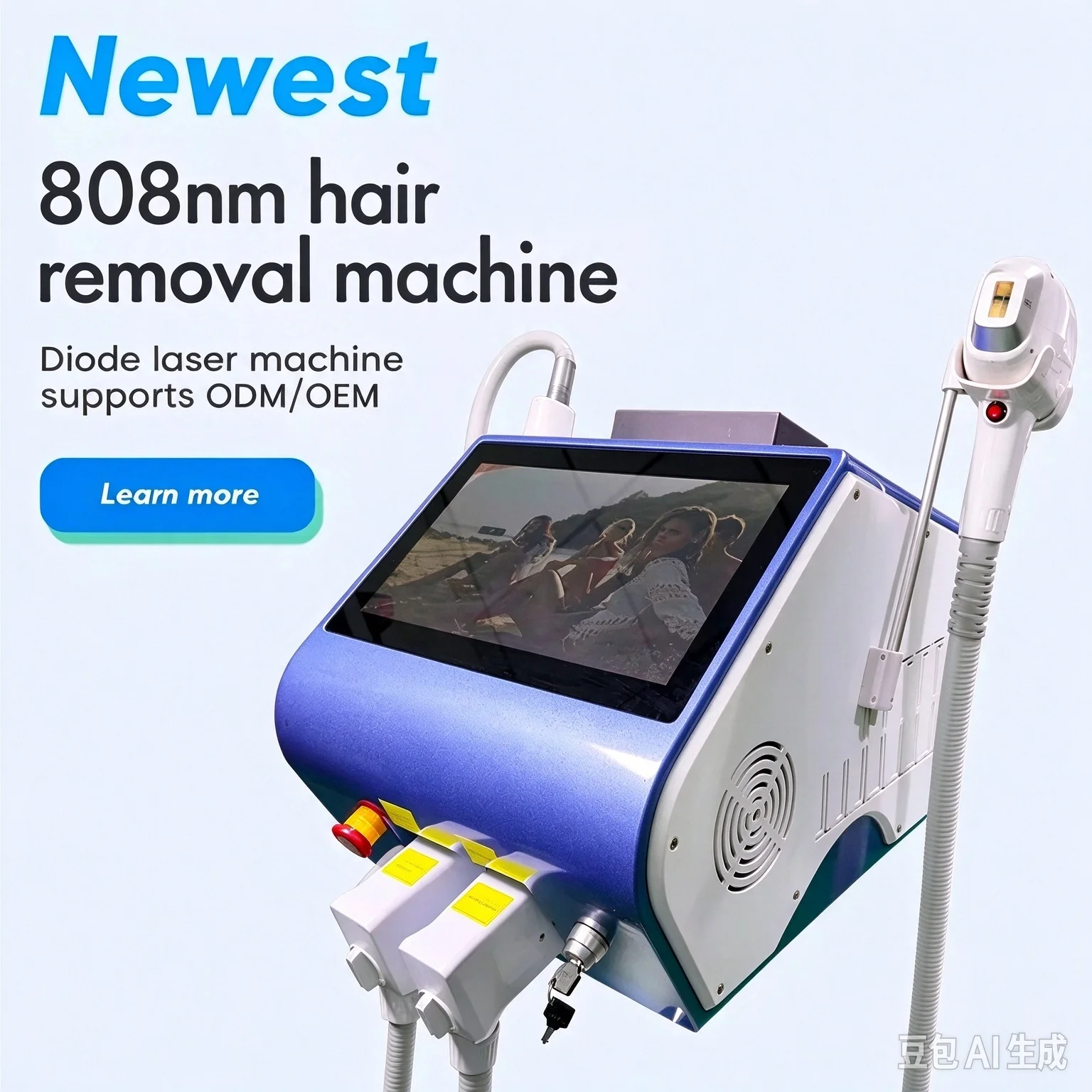 4000W   Titanium Ice Platinum  Diode 755 808 1064nm 3 Wavelength   Machine Painless Diode Hair Removal Machine 2024