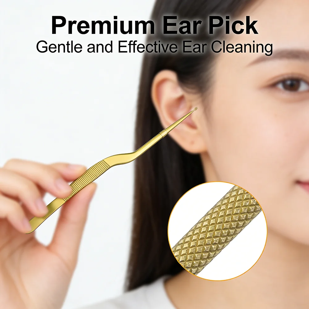 Multifunctional Stainless Steel Double Head Ear Spoon Kit, Spiral Design Ear Cleaner for Effective Ear Wax Removal & Daily Use