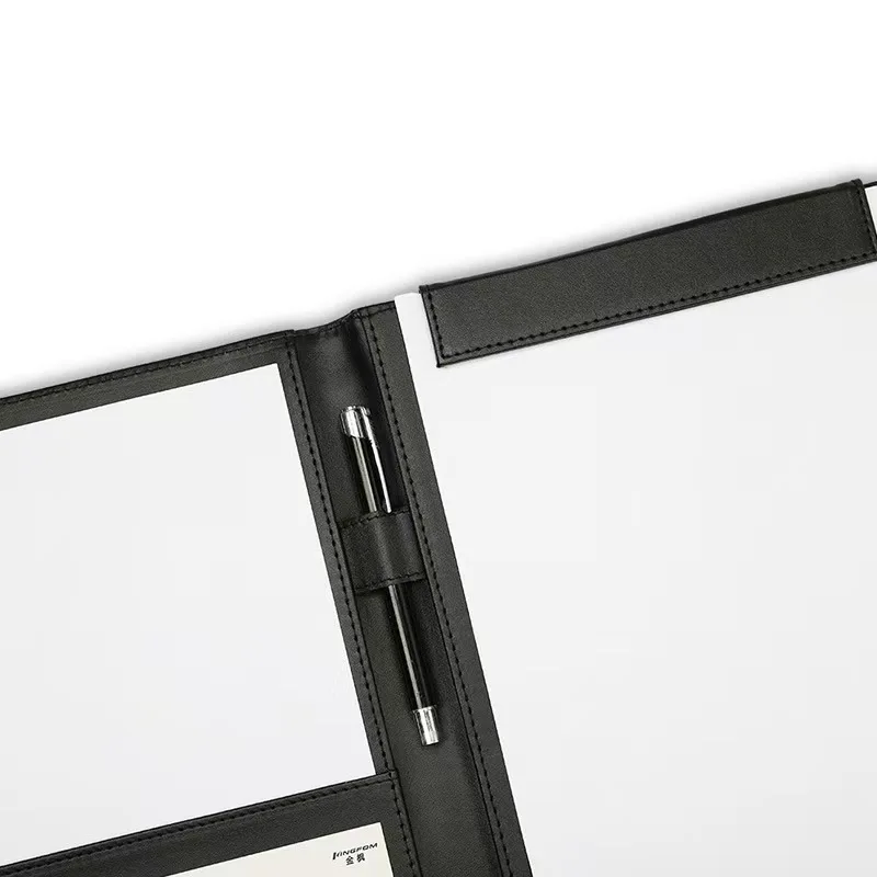 A4 PU Leather Planner Notebook Ring Binder File Folder Portfolio Office School Folder for Documents A4 Paper Writing Board