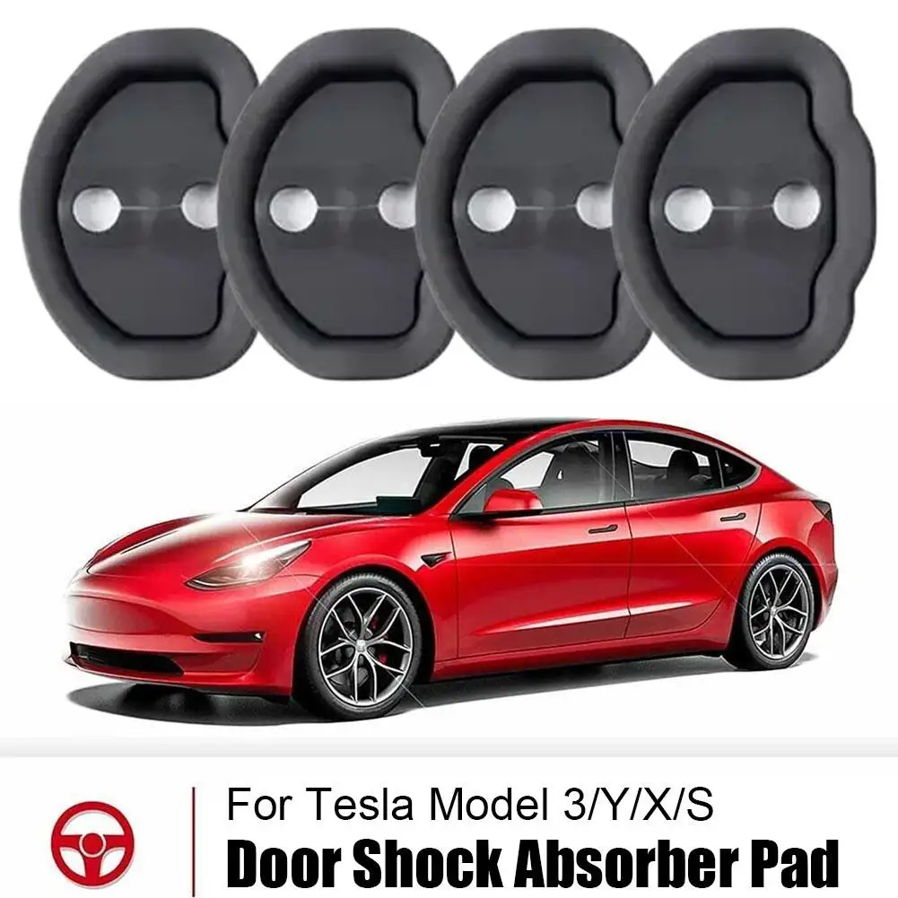 Car Door Shock Absorber For Tesla Y Flexible Car Door Lock Protector Silicone Car Door Lock Latches Cover Accessrie O5N9