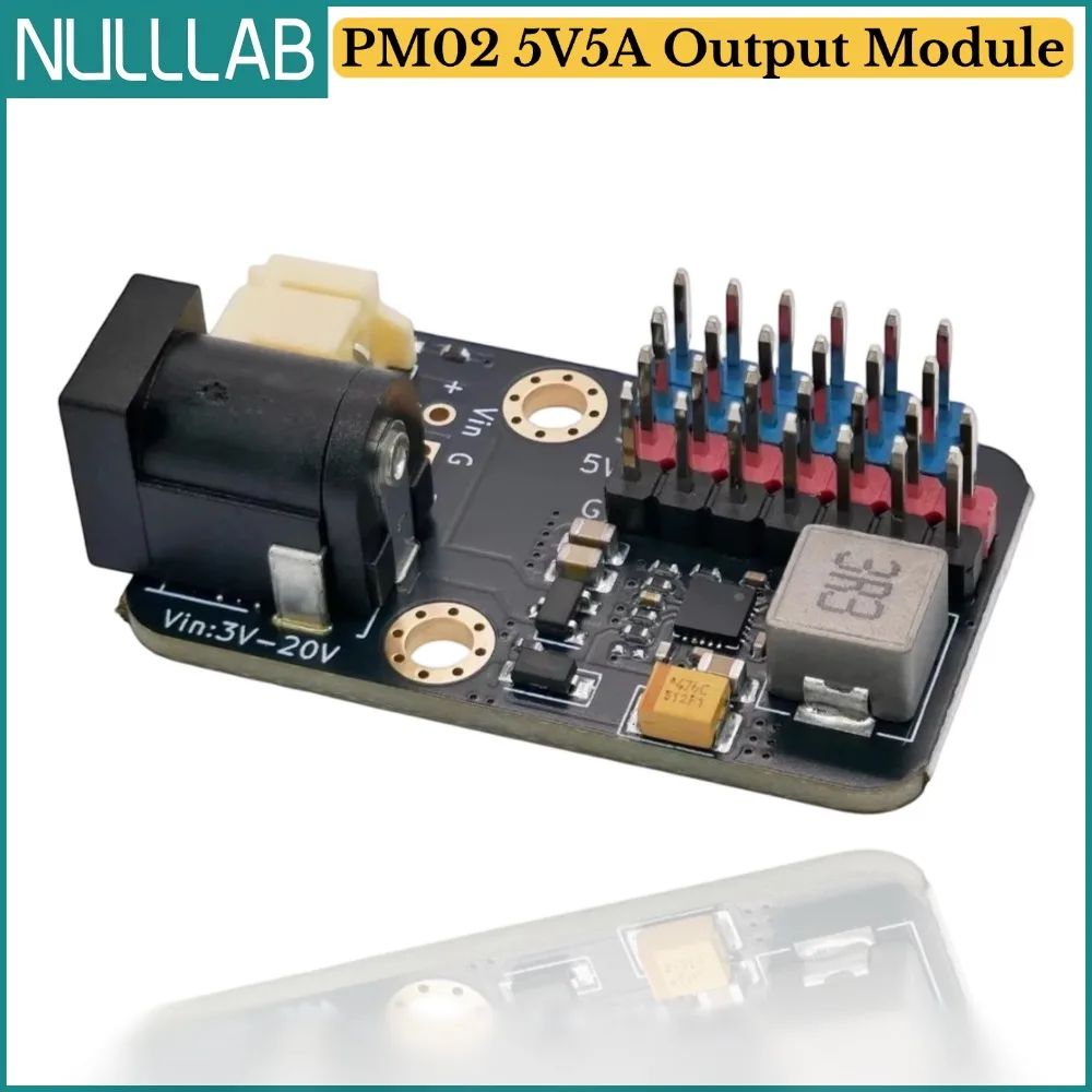 PM02 5V5A Buck-Boost Power Supply Module DC-DC 3~20V Wide Input Stable 5V Output Supports 6 Servos for Arduino ESP32 micro:bit