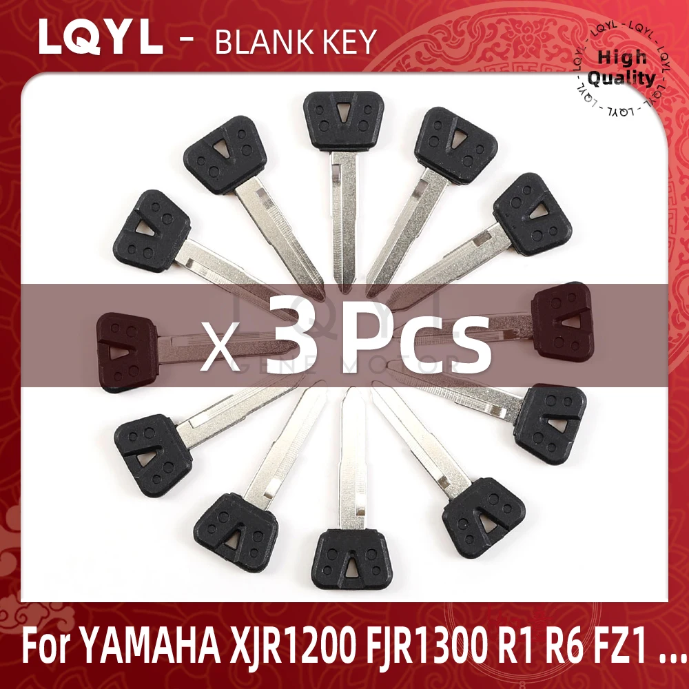 

3Pcs Blank Key Motorcycle Replace Uncut Keys For YAMAHA SVS400 XJR1200 FJR1300 R1 R6 FZ1 FZ4 FZ6 FZ8 S N XJR400 XJ6 FZR400 SR400