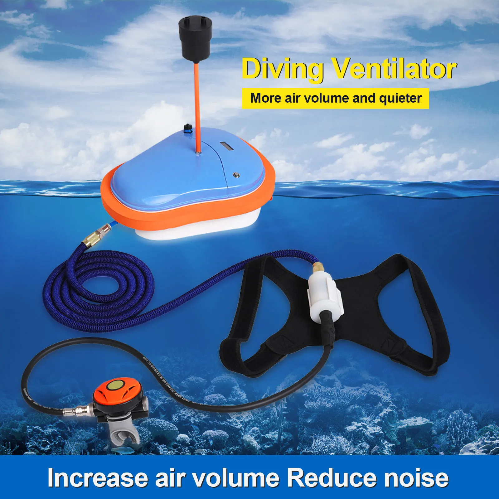 Diving Ventilator Portable Underwater Scuba 50 mins Deep Float Diving Device Support replace Battery and take on Plane New Model