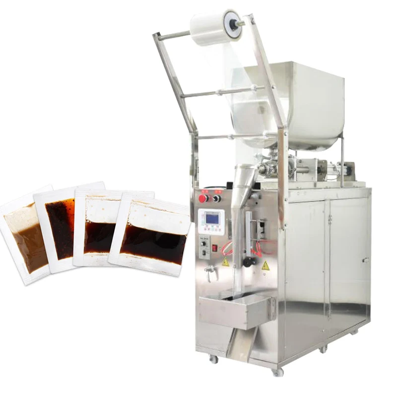 

Pneumatic Paste Filling Machine For Chili Oil Sauce Hot Pot Sealing Machine Vinegar Oil Liquid Packaging Machine With Mixing Fun