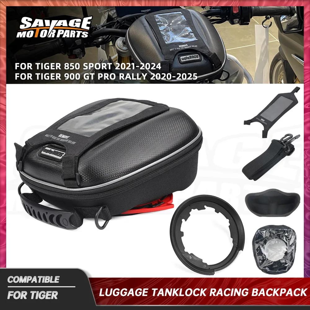 

For Tiger 850 Sport 2024 Tank Bag TIGER 900 Rally GT PRO 2025 Luggage Tanklock Racing Backpack Travel Storge Bag Carrier Handbag