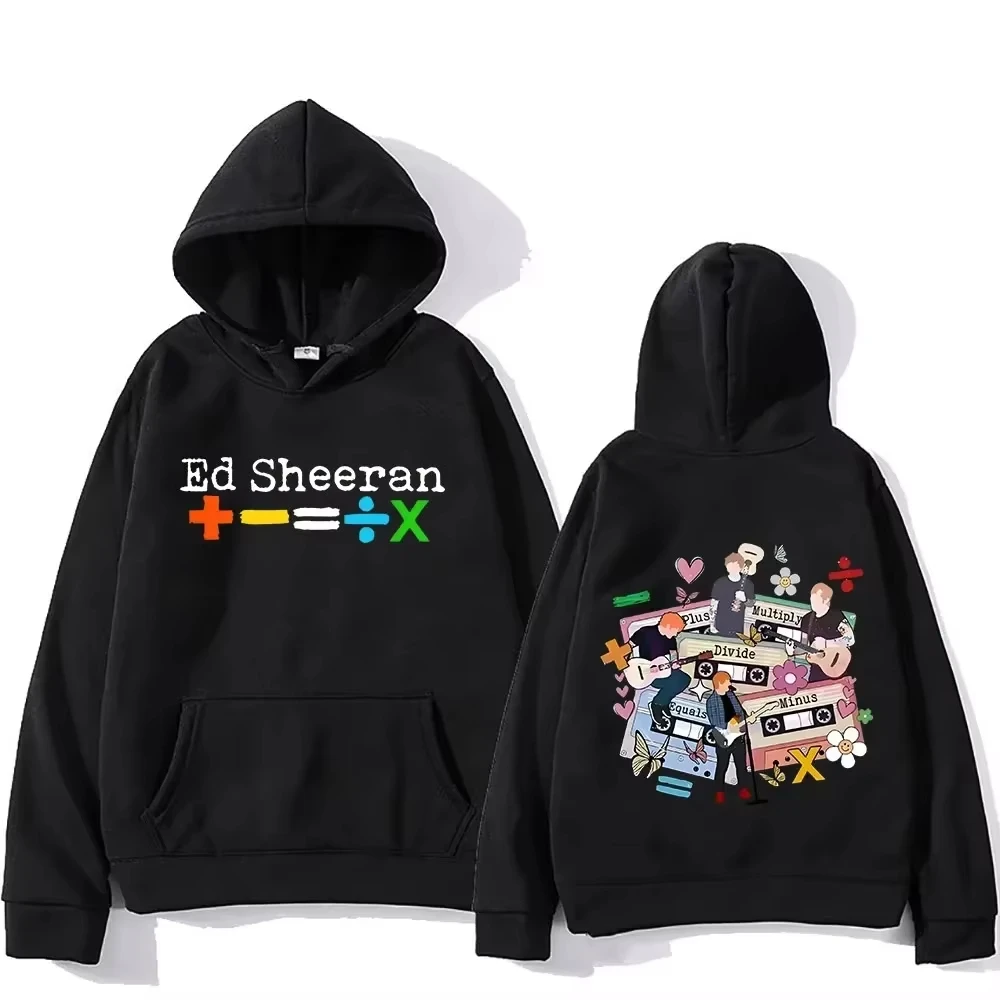 

2025 Ed Sheeran Tour 2026 Hooded Double-sided Printing Retro Hip Hop Sweatshirt With Hooded Fleece Punk Clothing Sudaderas Soft
