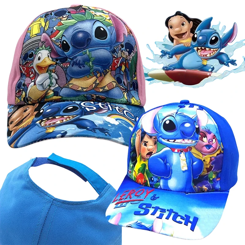 

Disney Stitch Baseball Cap Men Spring Summer Hip Hop Cap Sunscreen Hat Cartoon Breathable Peaked Hats Adjustable Sports Golf Cap