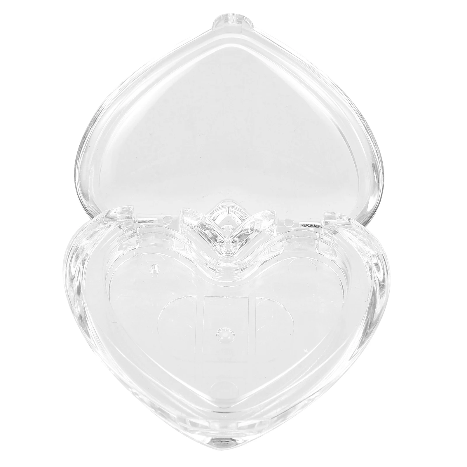 Étui Compact en poudre vide en forme de cœur, conteneur transparent pour surligneur de Blush, porte-maquillage, plateau de fard à paupières, poêle à fard à joues, Mini ample
