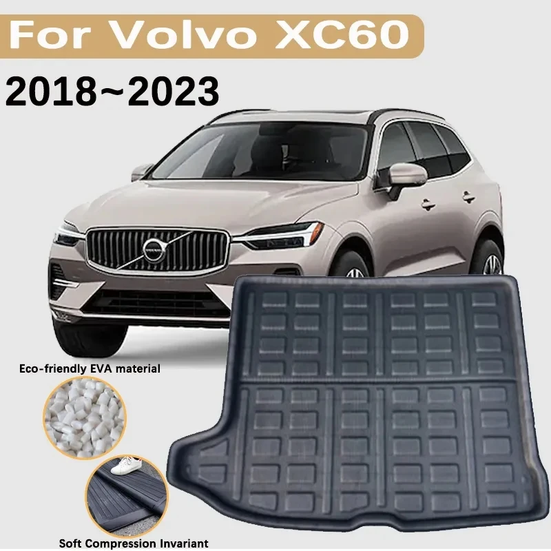 

EVA Material for Volvo XC60 2018~2021 2022 2023 Accessories Car Trunk Mats Rear Boot Cargo Trunk Waterproof Carpet Storage Pad