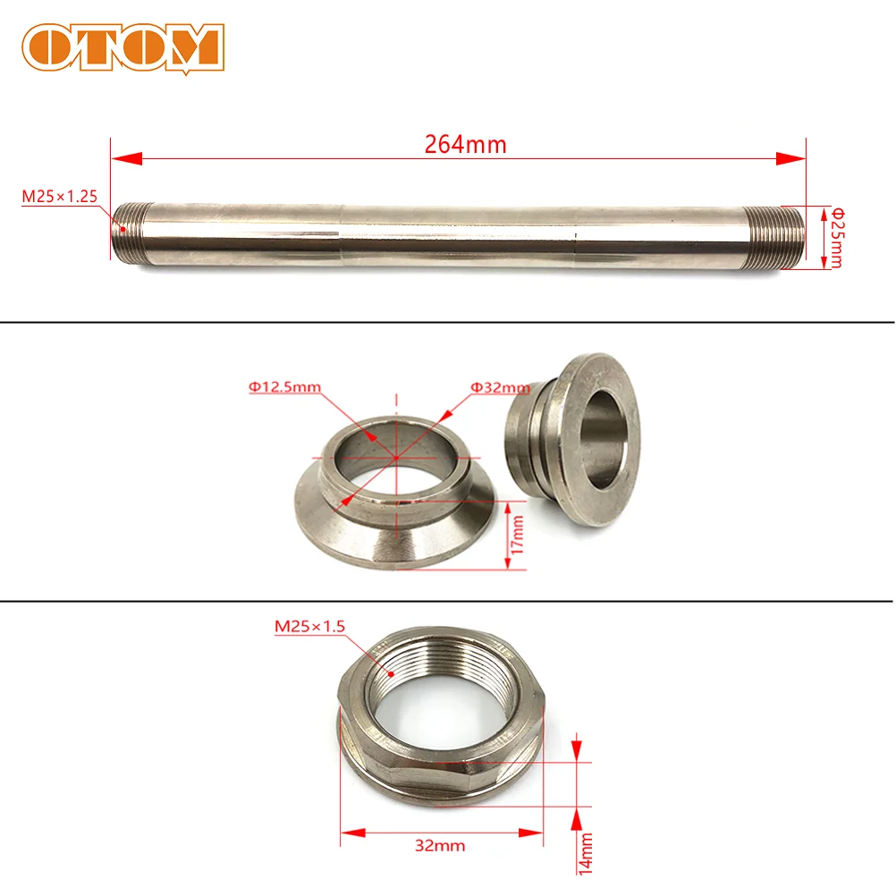 OTOM Motocross Rear Axle Wheel with Block Nut Bushing For KTM SX XCW EXC SXF XCFW HUSQVARNA FE FC TC TE GASGAS 2015-2022