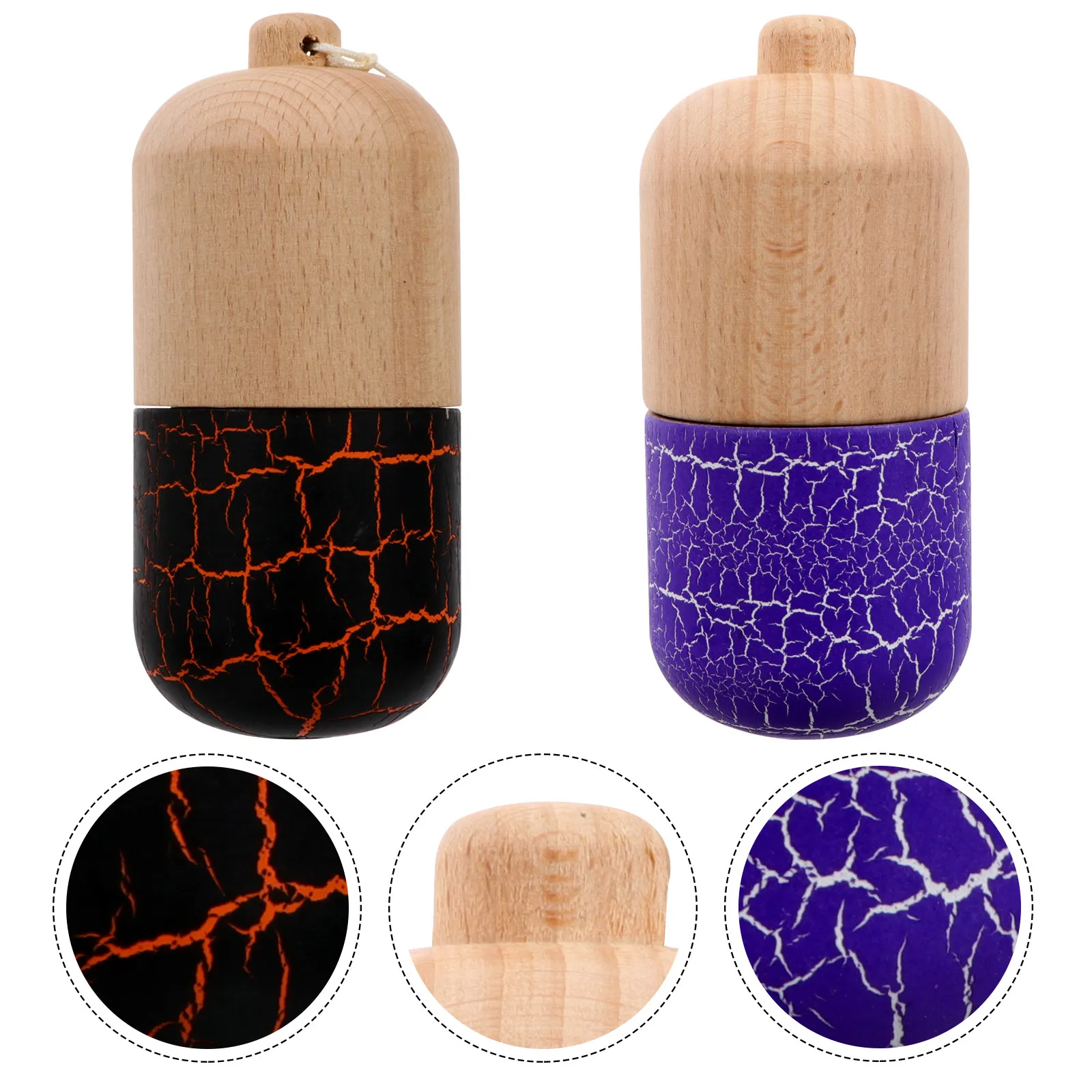 

2Pcs Traditional Japanese Kendama Wooden Catch Pill Game Enhance Motor Skills Coordination Reflexes for Children Over 6 Years