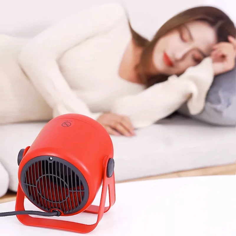 Calentador de pie pequeño para oficina, NFJ-02 de aire caliente de 500W, para dormitorio y hogar