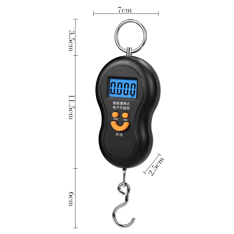 Portable 50Kg 10g Hanging Scale Digital Balance Weighing Weight Tool BackLight Weights For Fishing Luggage laboratory teaching