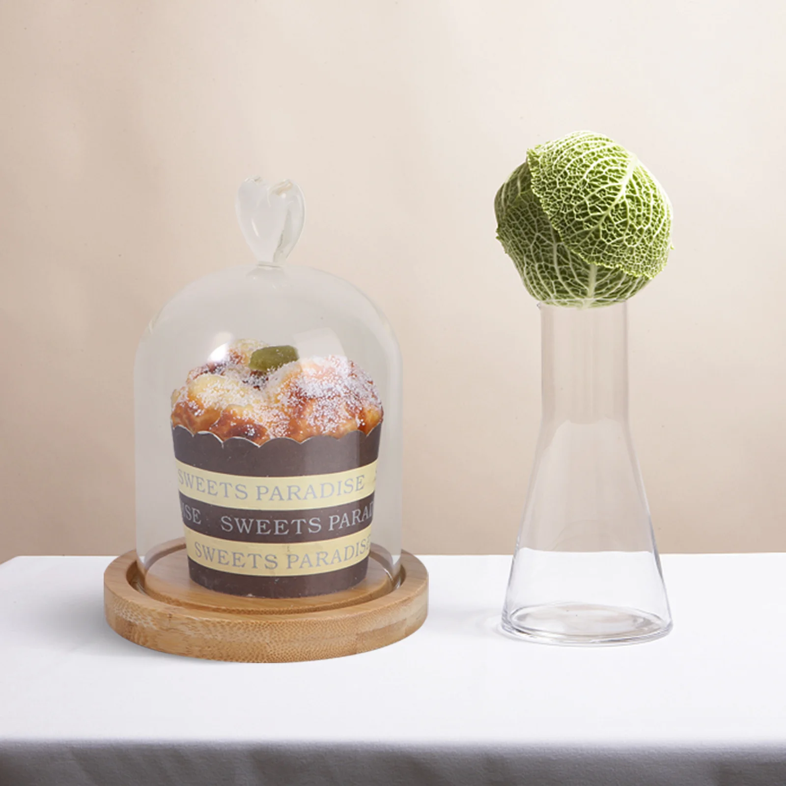 

Glass Dome for Dried Flowers Transparent Flower Cover Display Holder Perfect for Preserved Arrangements and Romantic Decor