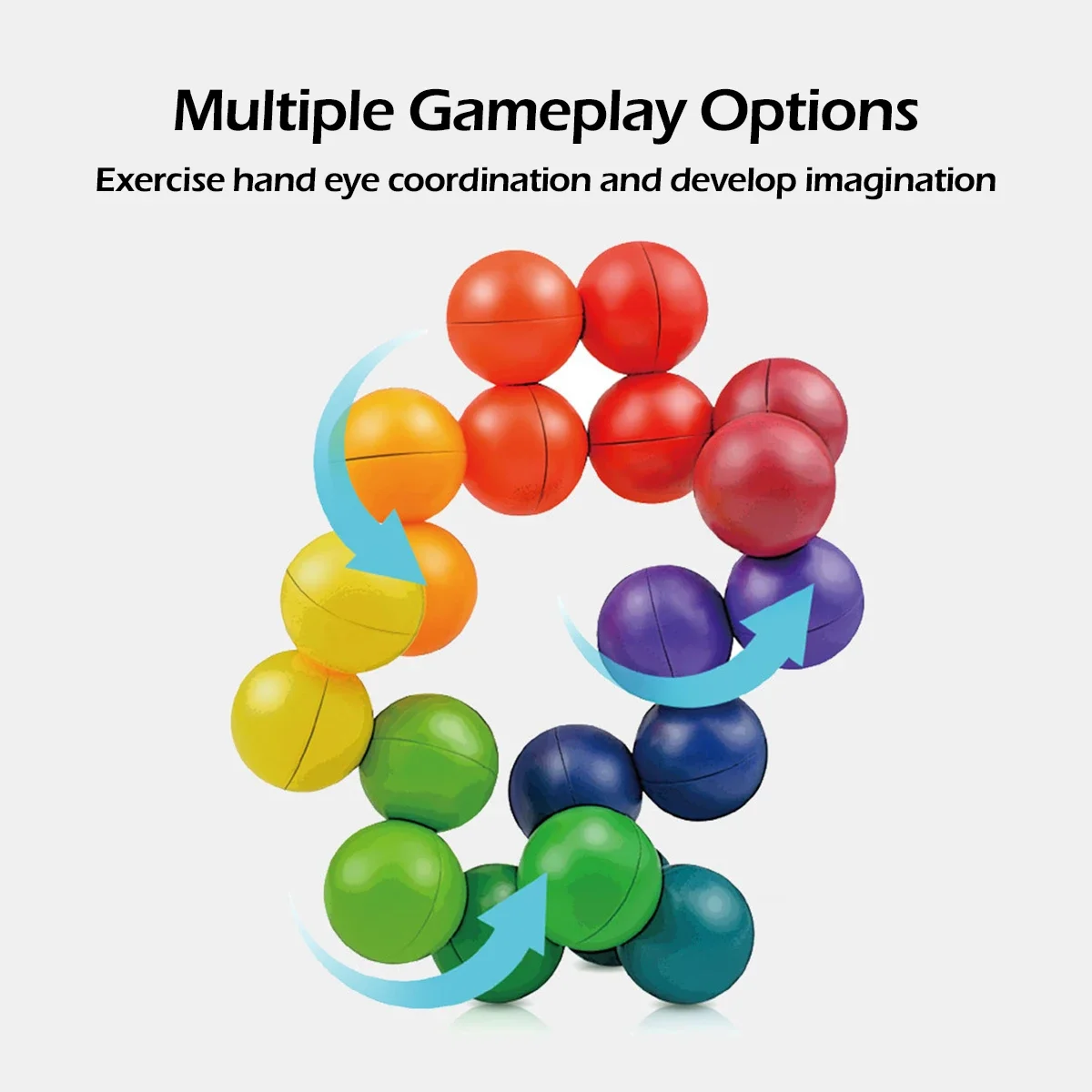 Sensory Fidget Toys - 3D Rotating Educational Balls For Stress & Anxiety Relief, Creative Learning Activities