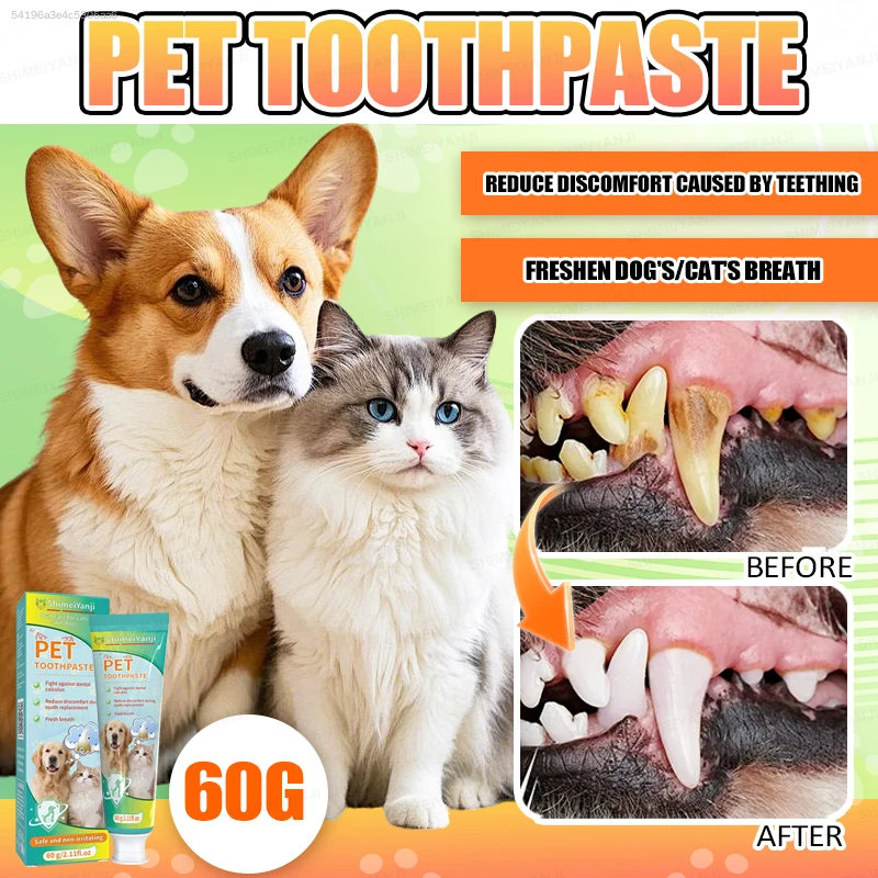 Eliminates bad breath, removes tartar and plaque, natural dog toothpaste