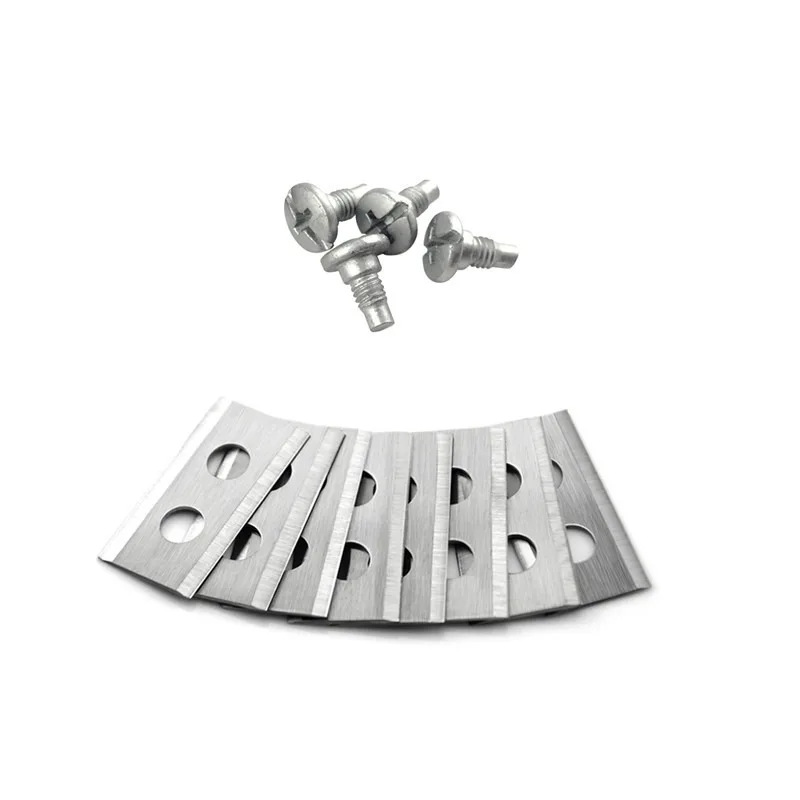 블레이드 30PCS 실버 더블 홀 모어 가든 교체 기계식 블레이드 WORX 잔디 깎는 기계에 적합 더블 홀 제초 칼