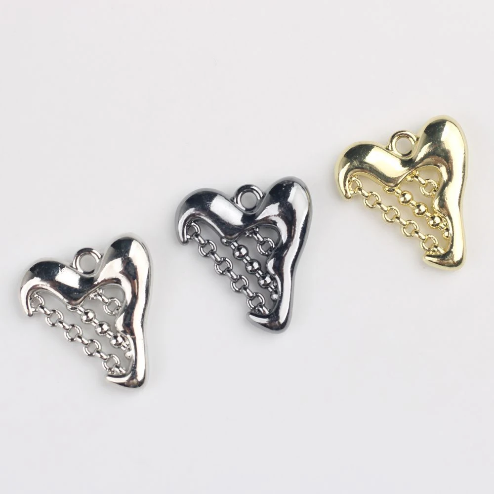 

10pcs Fashion Hollow Harp Heart Pendant Creative Jewelry Making Handmade DIY Bracelet Earrings Necklace Ornament Accessories
