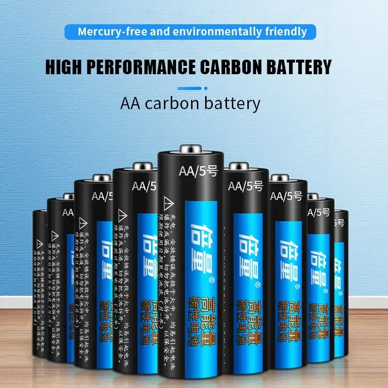 Doublepow 1.5V Disposable Battery AA/AAA Carbon Zinc Battery for Toys Remote Control Cordless Mouse Shaving Razor Microphone