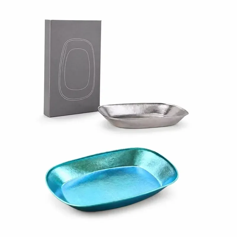 Pure titanium classic design dinner plate fish plate portable household antibacterial mildew-proof baking plate outdoor