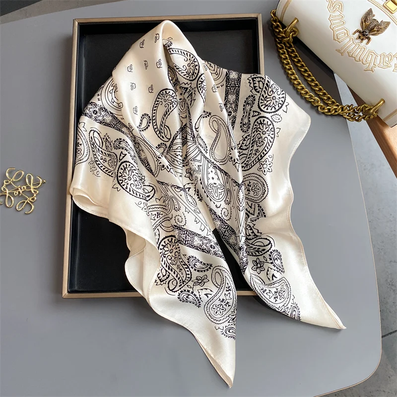 100% Real Silk Scarf New Natural Shawl Wraps Women Ladies Fashion Scarves Foulard Bandana Square Headband Hijab Pashmina