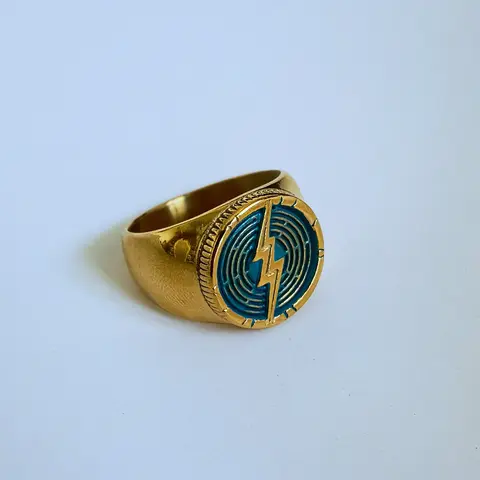 2023  Anime Cartoon Superhero Flash Ring Lightening Metal Jewelry 316L Stainless Steel Boys Girls Birthday Gift