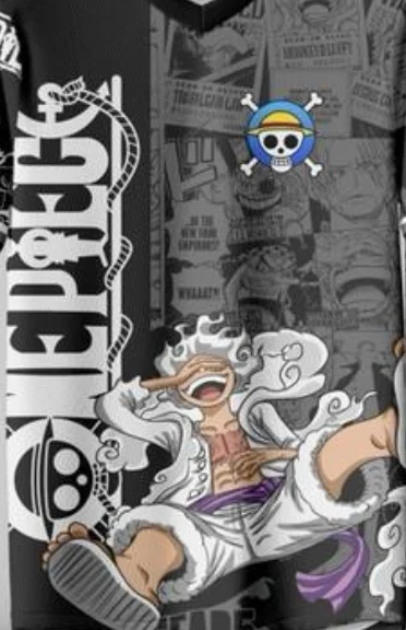 ワンピースファッションアニメ Y2k 韓国スタイル Kpop 野球ホッケーユニセックストップス Tシャツヴィンテージレトロシリーズアニメフルプリント Tシャツ