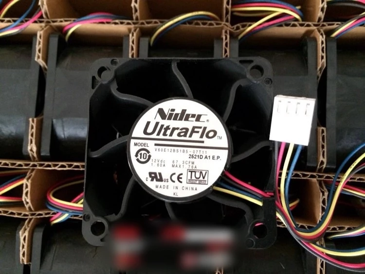 

Free shipping for brand new 6038 12V 1.60A V60E12BS1B5-07T11 high air volume fan