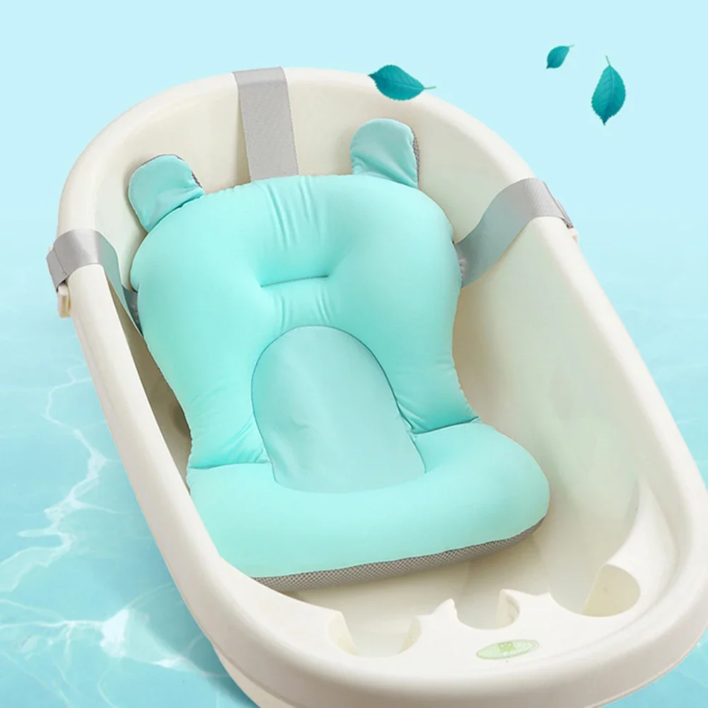 Portable Baby Bathtub Seat for Newborns - Non-Slip Air Cushioned Mat Support