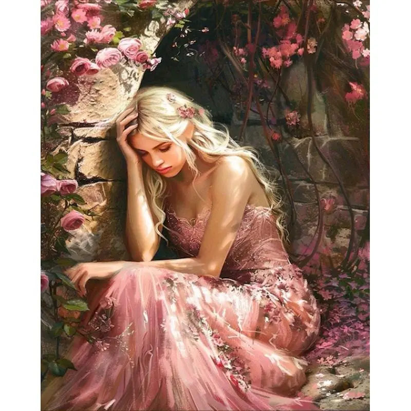 

GATYZTORY Paint By Number Girl DIY Pictures By Numbers Portrait Kits Hand Painted Painting Art Drawing On Canvas Gift Home Decor