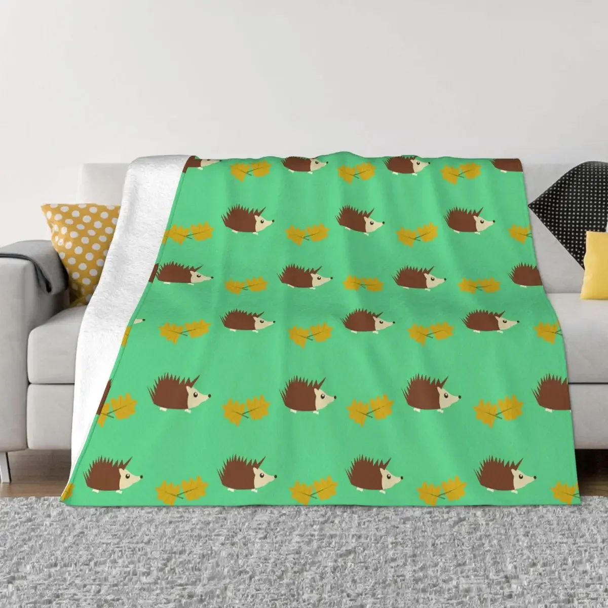 

Hedgehog Cartoon Baby Blanket Sofa Cover Fleece Spring Autumn Adults/Kids Animal Warm Babe Carpets For Sofa Bedroom Bedspread