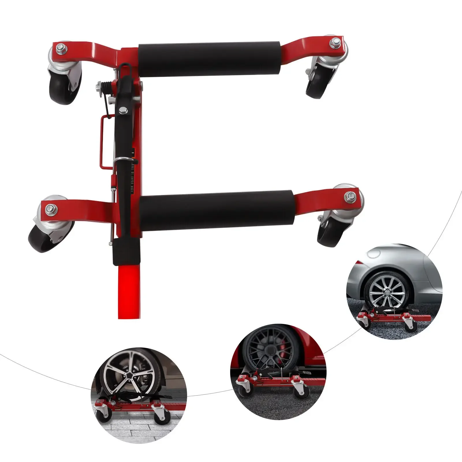 1500ポンド車用ホイールドーリー – トラックと自動車のタイヤを移動するためのラチェットタイプ