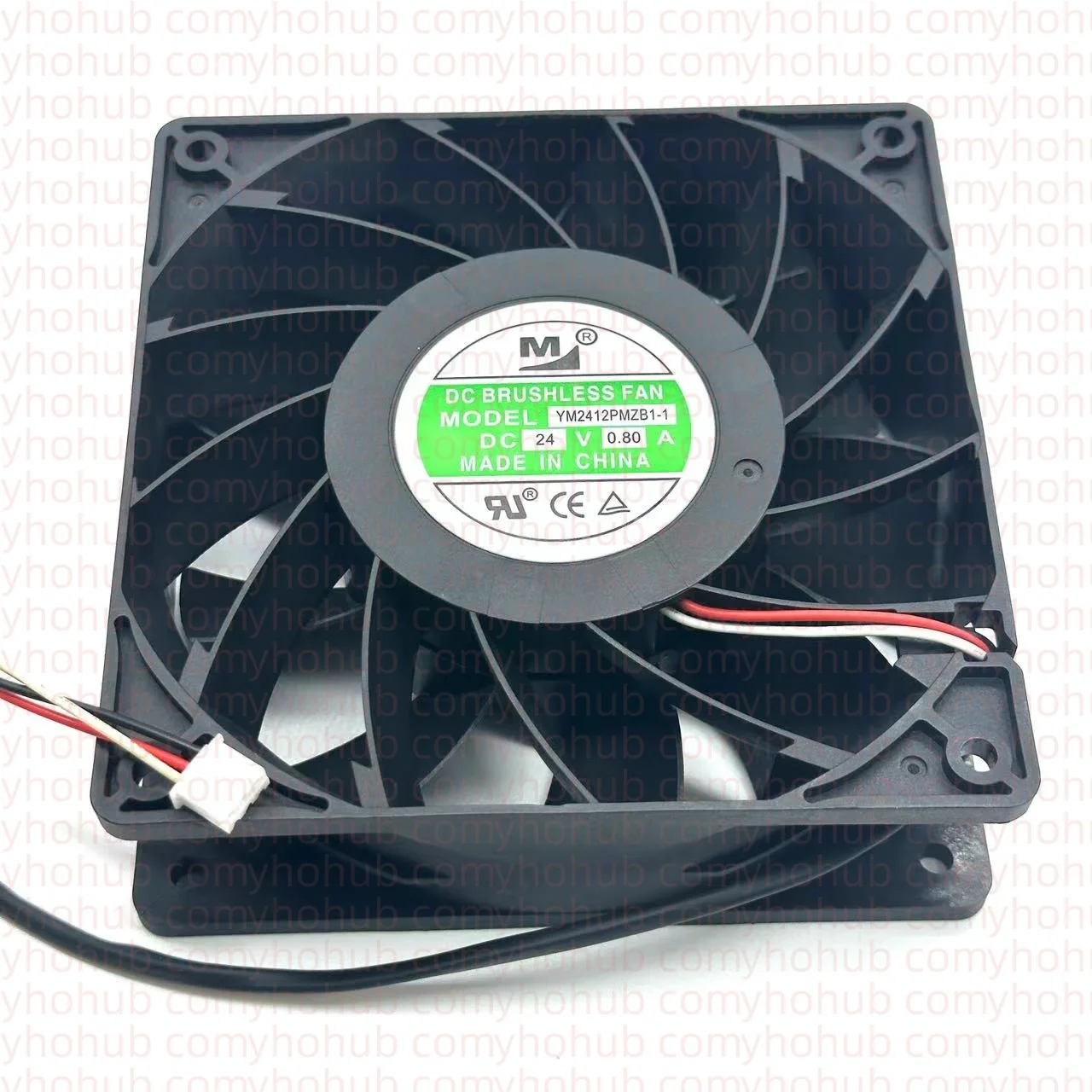 M / Huaxia YM2412PMZB1-1 DC 24V 0.8A 120x120x38mm 3-Wire Server Cooling Fan