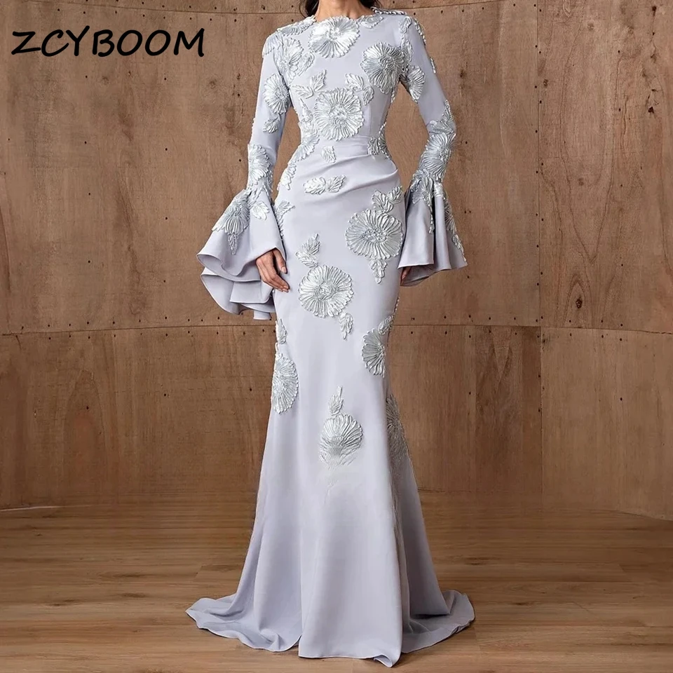 

Расклешенные рукава по индивидуальному заказу, вышивка, темперамент, элегантность, классическое вечернее платье русалки, вечерние платья для выпускного вечера, пасторальное ретро