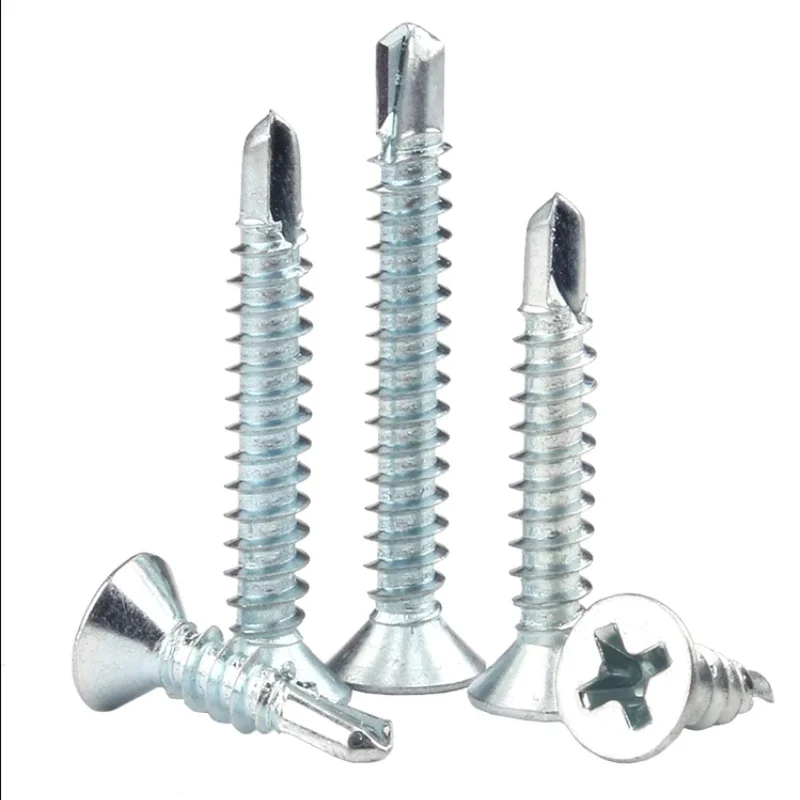 304 Stainless Steel Carbon Steel Phillips Flat Head Self-drilling Screw M2.9 M3.5 M4.2 M4.8 M5.5 Self-tapping Dovetail Screw