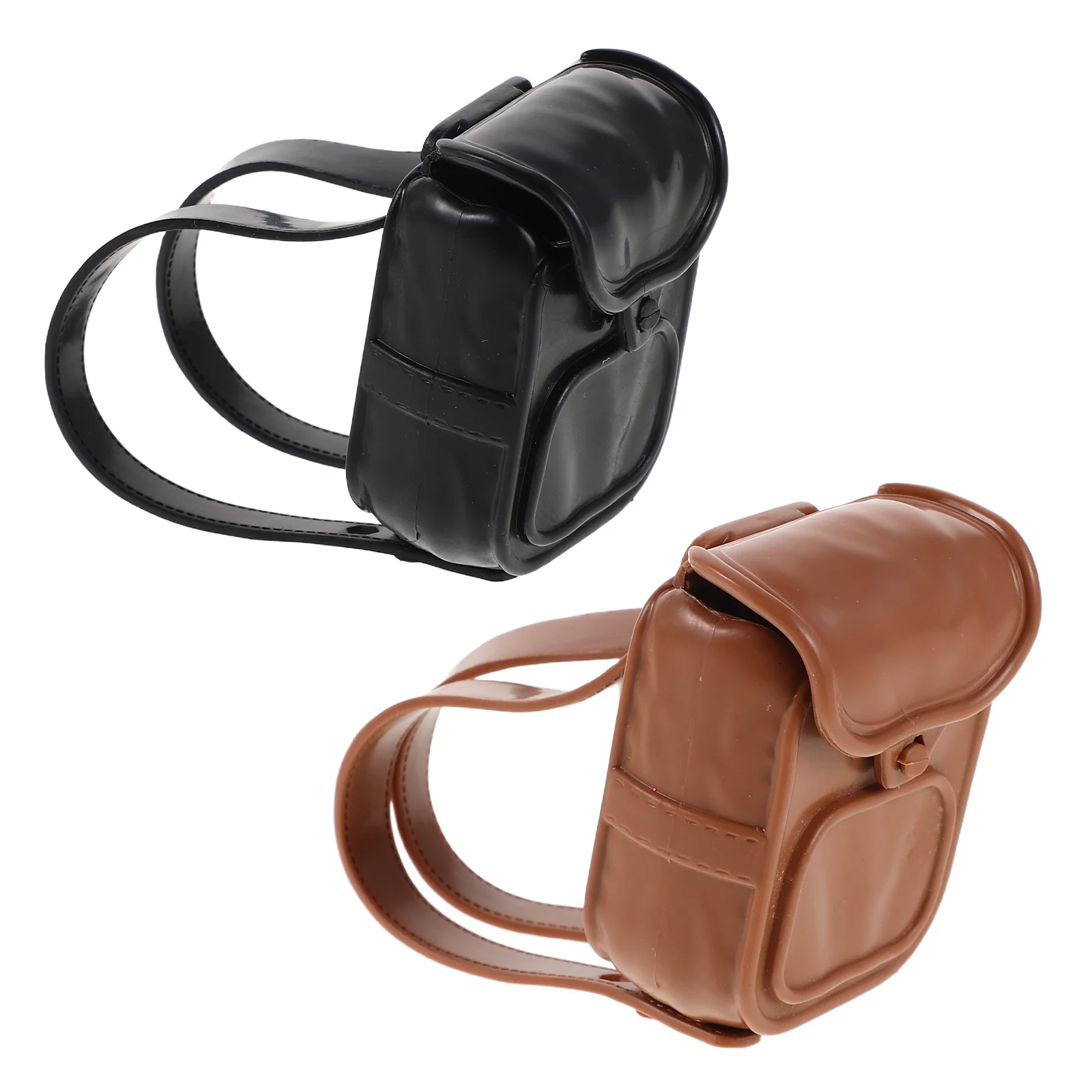 

2Pcs Miniature Pretend Play Backpack Adjustable Strap School Bag for Festival Dress Up Accessories Miniature Backpack