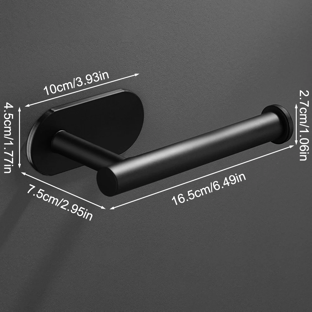 1PC Stainless Steel Roll Paper Holder Kitchen Plastic Wrap Wall Mount No Punch Hat Hanger Toilet Paper Holder Storage Hook image 6