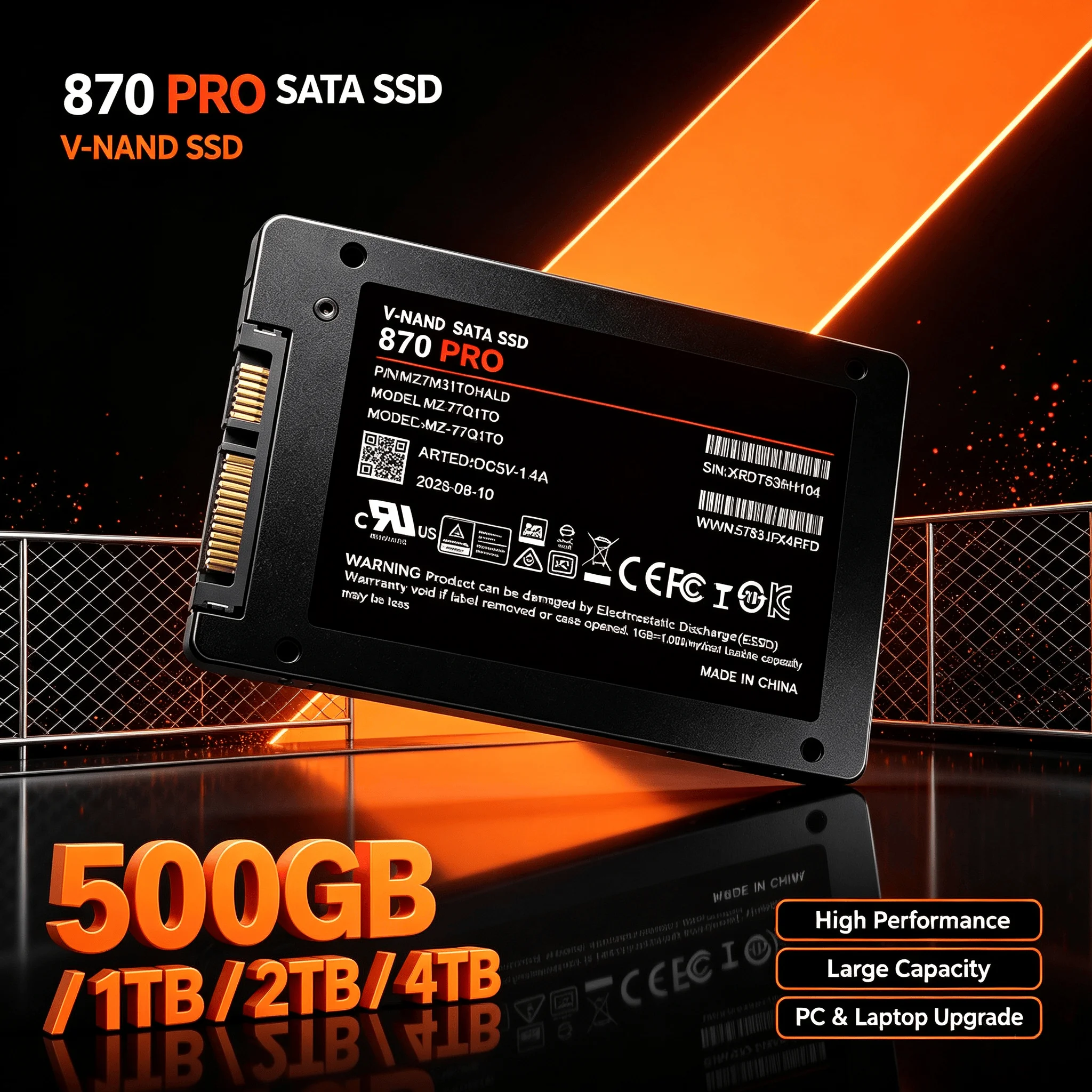 870 PRO Builtin SSD SATA III 2.5 Inch Inside Solid State Hard Disk Fast Read Write for Laptop Micro PC Desktop Pro Max Plus