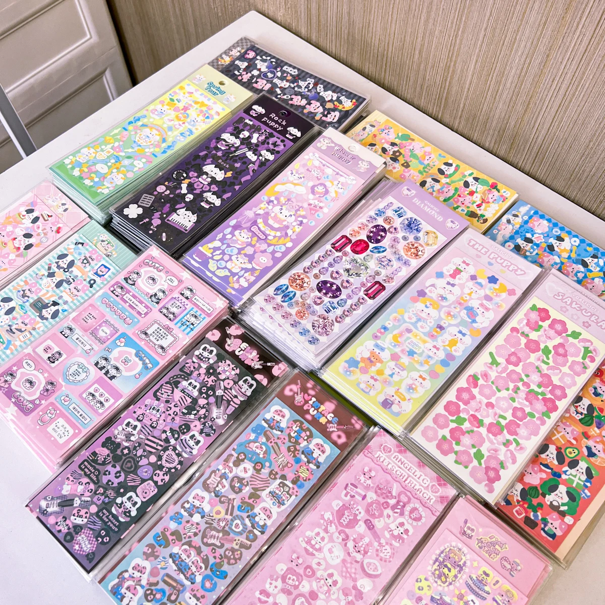 MINKYS New Arrival 4PCS 6PCS 8PCS Full Set Kawaii Photocards Decorative Stickers DIY Scrapbook Stickers Confetti Sticker