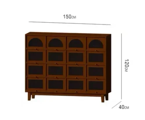 Style Locker Multi-Grid Sideboard Chest of Drawers Storage Entrance Cabinet